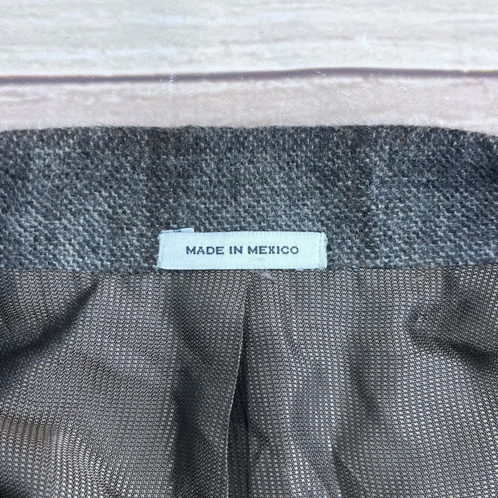 Joseph Abboud Sport Coat 46R Charcoal‎ Grey Wool Cashmere E. Thomas Plaid Blazer